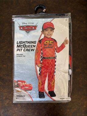 Spirit Toddler Lightning McQueen Pit Crew Costume - Red & Black